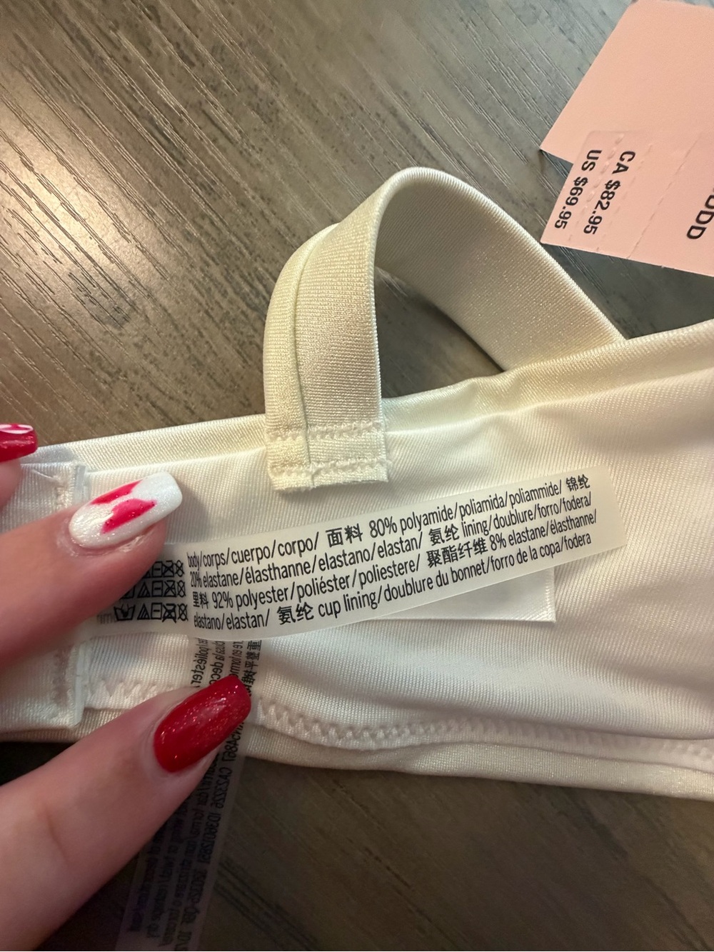 Victoria’s Secret White T-Shirt Bra 38DDD NWT Logo Strap Lightly Flawed - Picture 11 of 14